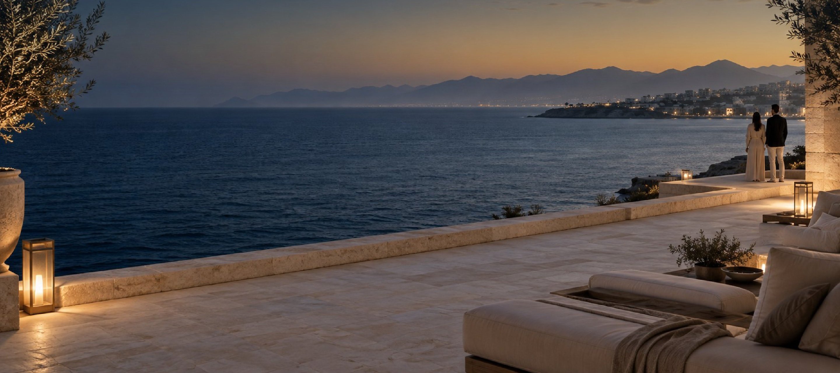 Dusk over the Ras Al Khaimah coastline